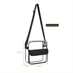 Clear PVC Crossbody Bag Waterproof Small Square Purse Concert