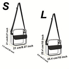 Clear PVC Crossbody Bag Waterproof Small Square Purse Concert