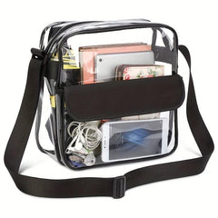 Clear PVC Crossbody Bag Waterproof Small Square Purse Concert