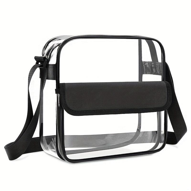 Clear PVC Crossbody Bag Waterproof Small Square Purse Concert
