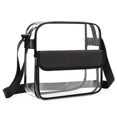 Clear PVC Crossbody Bag Waterproof Small Square Purse Concert