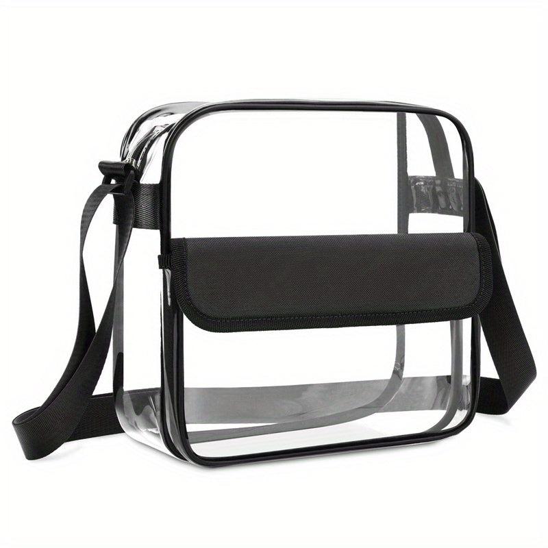Clear PVC Crossbody Bag Waterproof Small Square Purse Concert