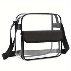 Clear PVC Crossbody Bag Waterproof Small Square Purse Concert