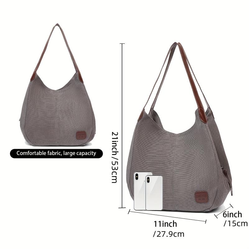 Women's Canvas Tote Bag Literary Shoulder Large Capacity for Travel School Work