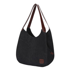 Women's Canvas Tote Bag Literary Shoulder Large Capacity for Travel School Work