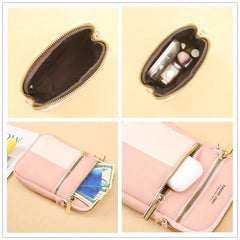 Colorblock Square Crossbody Bag with Strap