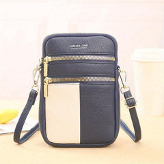 Colorblock Square Crossbody Bag with Strap