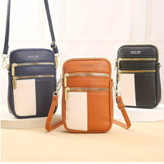 Colorblock Square Crossbody Bag with Strap