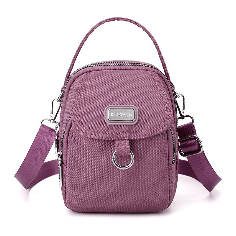 Lightweight Shoulder Bag With Zipper Pocket & Earphone Hole