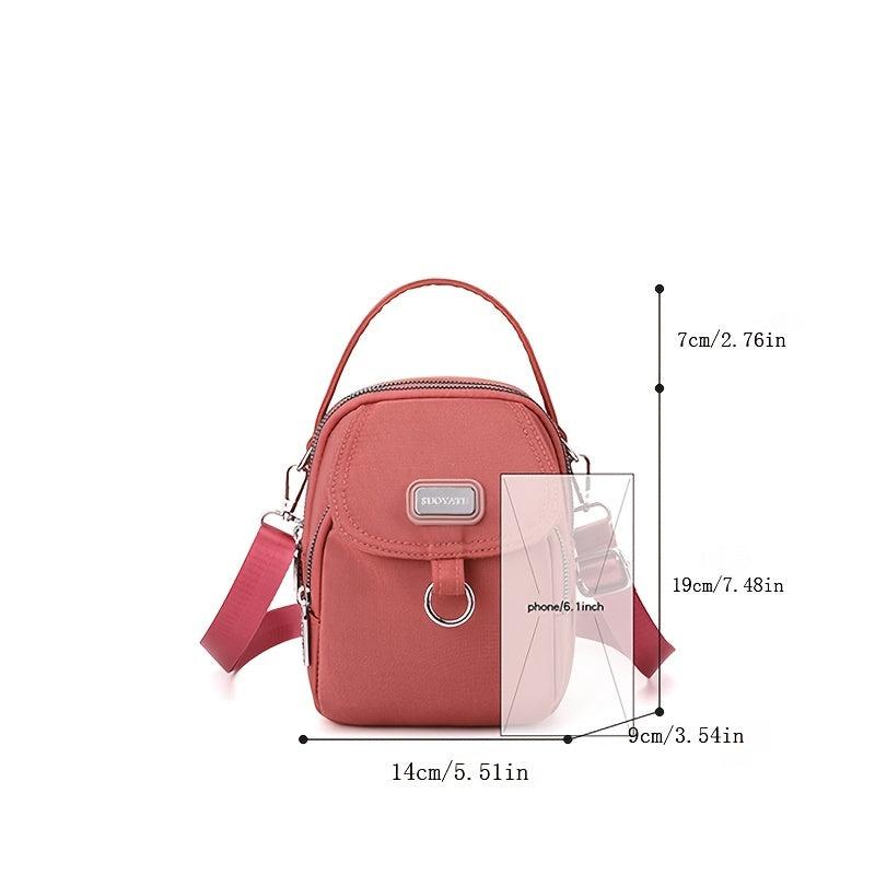 Lightweight Shoulder Bag With Zipper Pocket & Earphone Hole