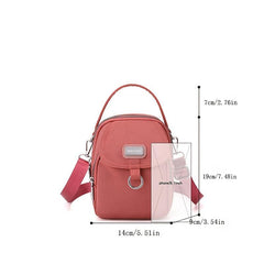 Lightweight Shoulder Bag With Zipper Pocket & Earphone Hole