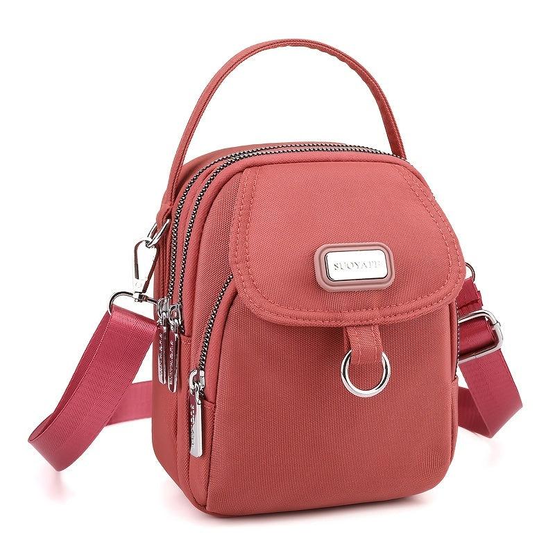 Lightweight Shoulder Bag With Zipper Pocket & Earphone Hole