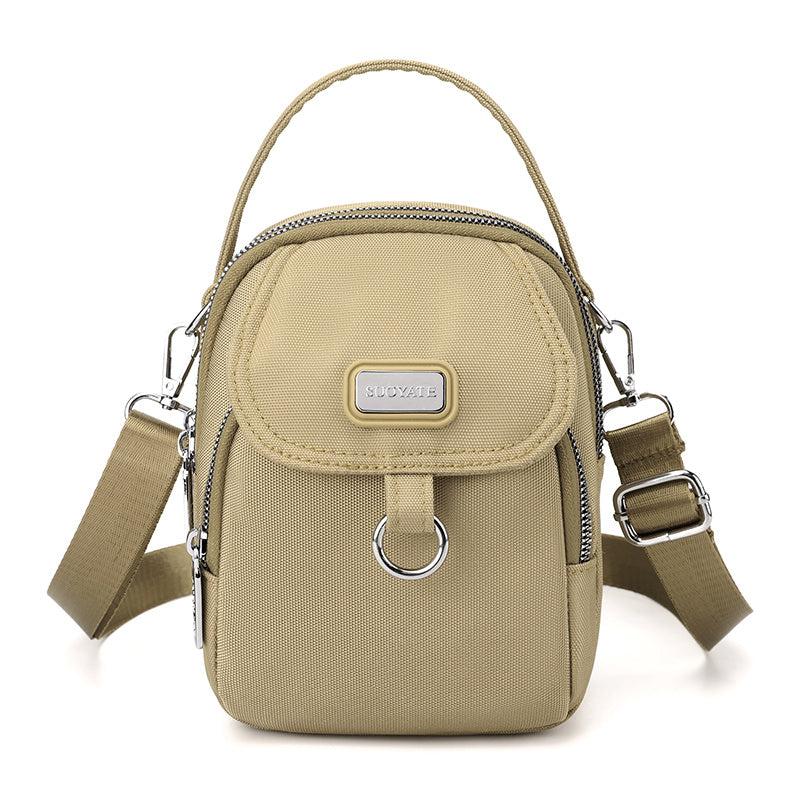 Lightweight Shoulder Bag With Zipper Pocket & Earphone Hole