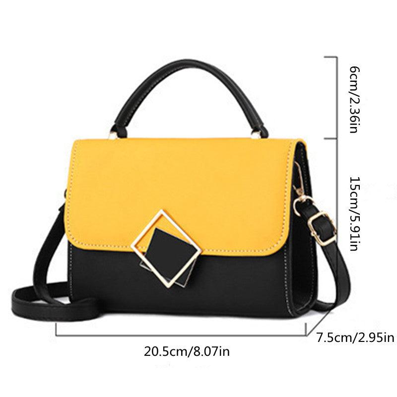 Stylish Crossbody Bag with Metal Decor for Women