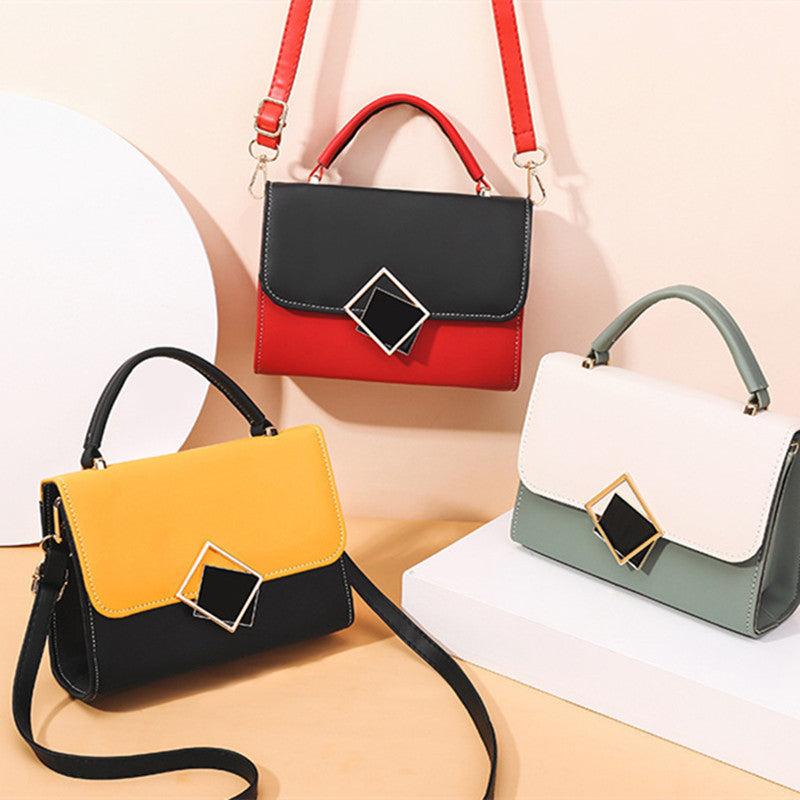 Stylish Crossbody Bag with Metal Decor for Women