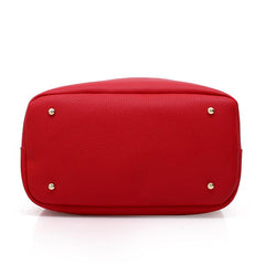 Large Capacity Shoulder Bag with Metal Turn Lock