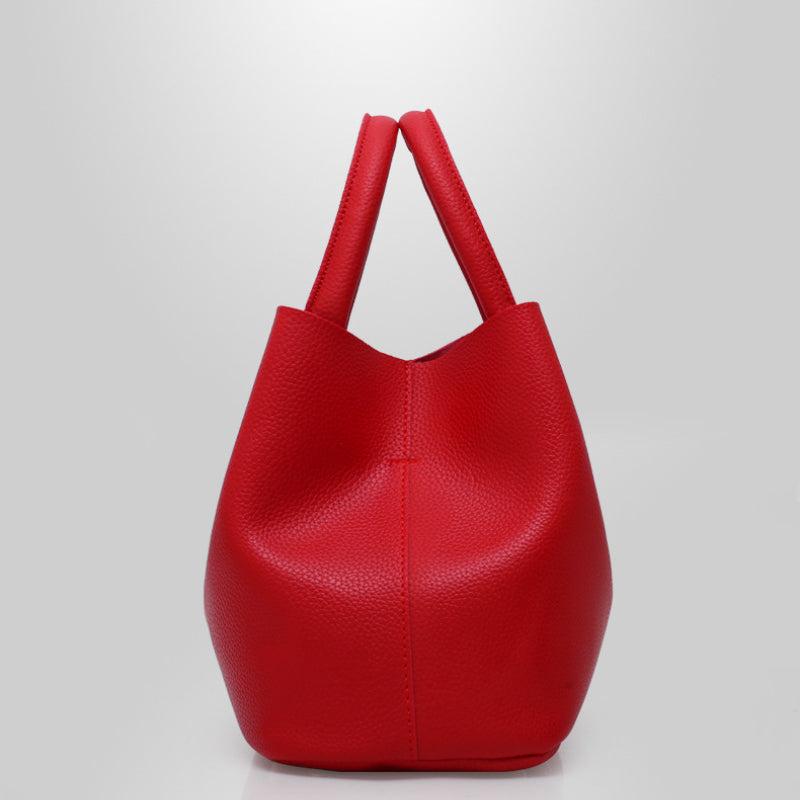 Large Capacity Shoulder Bag with Metal Turn Lock