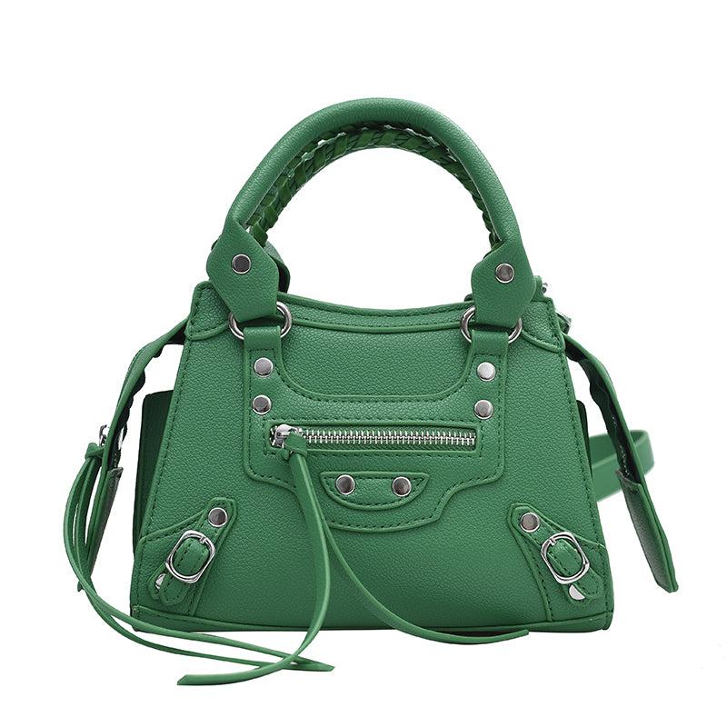 Y2K Style Studded Crossbody Bag Small Top Handle Satchel Purse