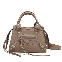 Y2K Style Studded Crossbody Bag Small Top Handle Satchel Purse