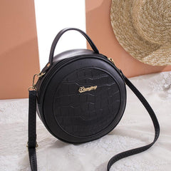 Crocodile Pattern Handbag Circle Purse For Women