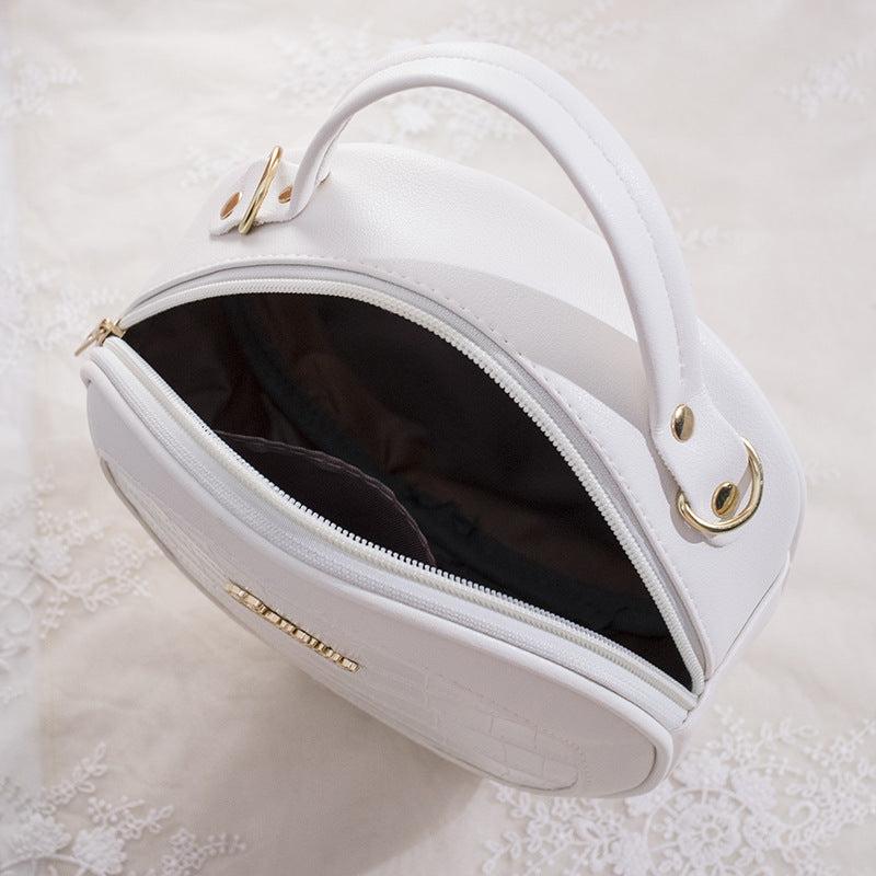 Crocodile Pattern Handbag Circle Purse For Women