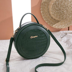 Crocodile Pattern Handbag Circle Purse For Women