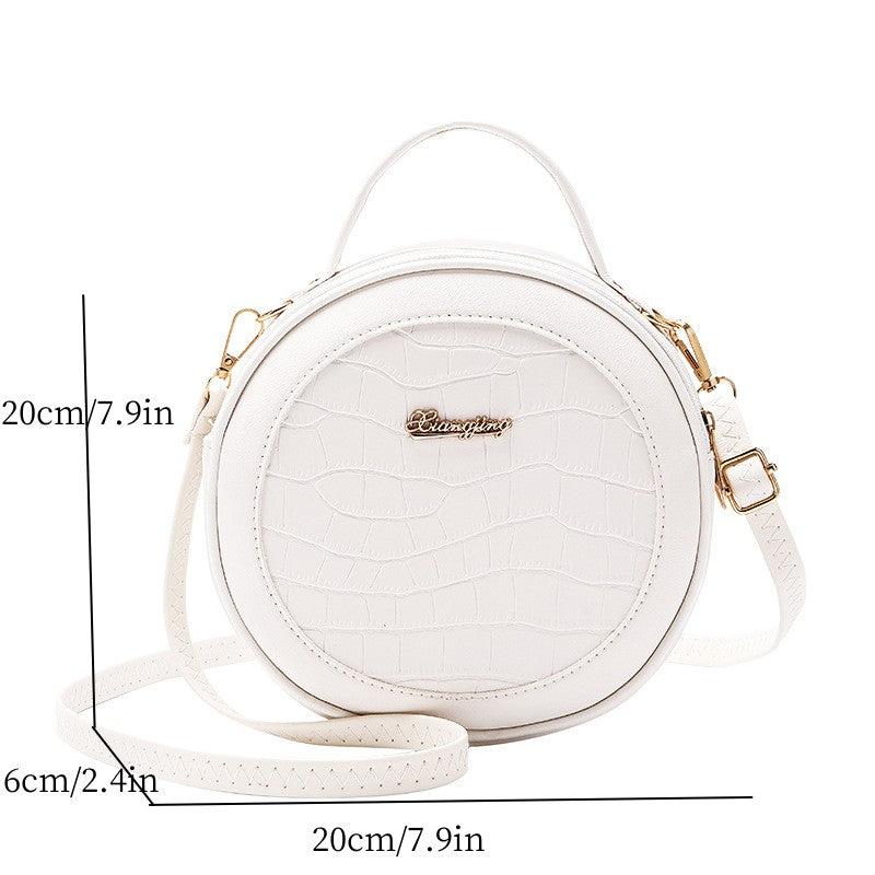 Crocodile Pattern Handbag Circle Purse For Women