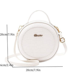 Crocodile Pattern Handbag Circle Purse For Women