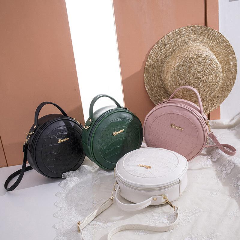 Crocodile Pattern Handbag Circle Purse For Women