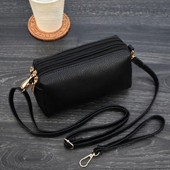 Phone Bag Crossbody with Wristlet Faux Leather