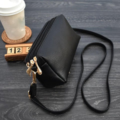 Phone Bag Crossbody with Wristlet Faux Leather