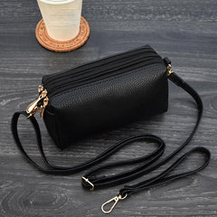 Phone Bag Crossbody with Wristlet Faux Leather