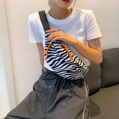 Animal Pattern Nylon Chest Bag Lightweight Crossbody Waist Bag