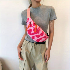 Animal Pattern Nylon Chest Bag Lightweight Crossbody Waist Bag