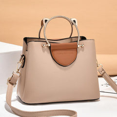 Metal Cat Handle Bucket Bag Women's Crossbody Bag