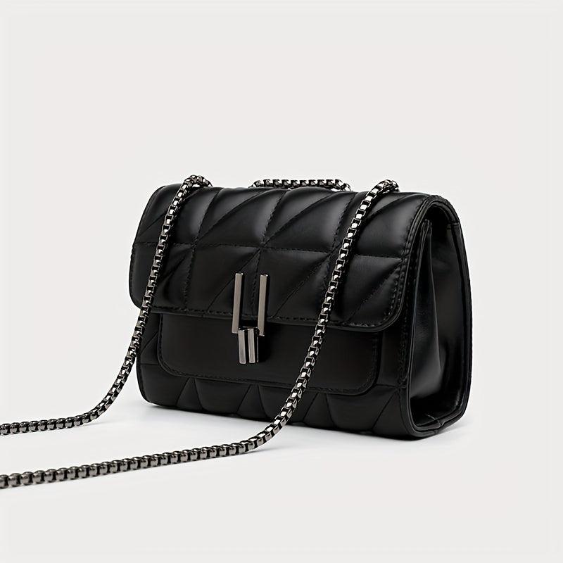 Quilted Crossbody Bag Small Faux Leather Shoulder Bag