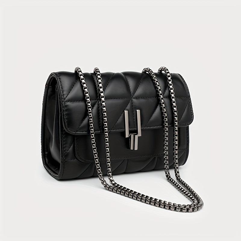 Quilted Crossbody Bag Small Faux Leather Shoulder Bag