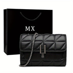 Quilted Crossbody Bag Small Faux Leather Shoulder Bag