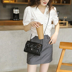 Quilted Crossbody Bag Small Faux Leather Shoulder Bag