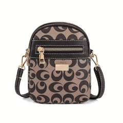 Mini PU Crossbody Bag for Women's Phone, Zipper Coin Purse