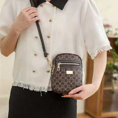 Mini PU Crossbody Bag for Women's Phone, Zipper Coin Purse