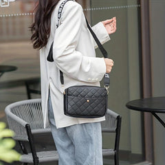 Stylish Shoulder Bag With Little Pouch Letter Pattern Crossbody Bag