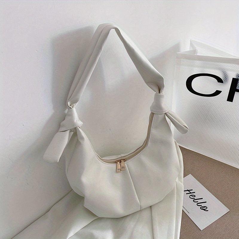 Textured Underarm Hobo Bag Stylish Shoulder Purse & Handbag
