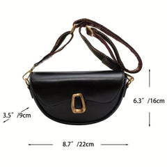 Minimalist Saddle Crossbody Bag Lightweight Zipper Bag