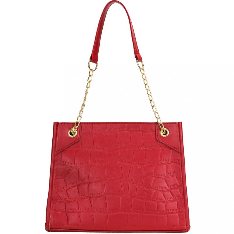 Crocodile Embossed Shoulder Bag Chain Bag For Work