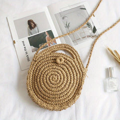 Straw Crossbody Bag Summer Travel Woven Handbag