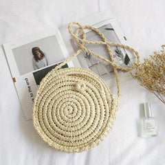Straw Crossbody Bag Summer Travel Woven Handbag
