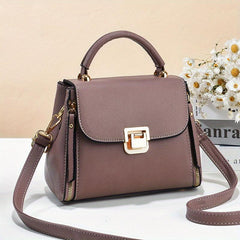 Square Crossbody Bag with Zipper and Buckle Decor