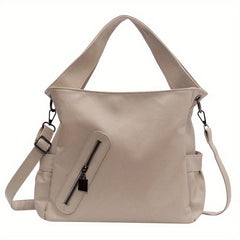 Vintage Large Capacity Handbag Women's PU Leather Crossbody Purse