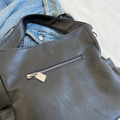 Vintage Large Capacity Handbag Women's PU Leather Crossbody Purse